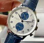 NEW! IWC Schaffhausen Portugieser IW371620 Blue subdial Watch